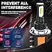 TJJTGBR 2 PCS H15 LED Fog Light Bulbs, 6000K Bright Anti-fog Lights, 3570-2SMD Chipsets Super Bright LED Bulbs Kits, Plug and Play Car LED Replacement Bulbs, Universal for Most Cars (White)