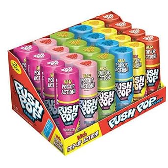 Push Pop Assorted Flavors - 24 Count 6 Pack