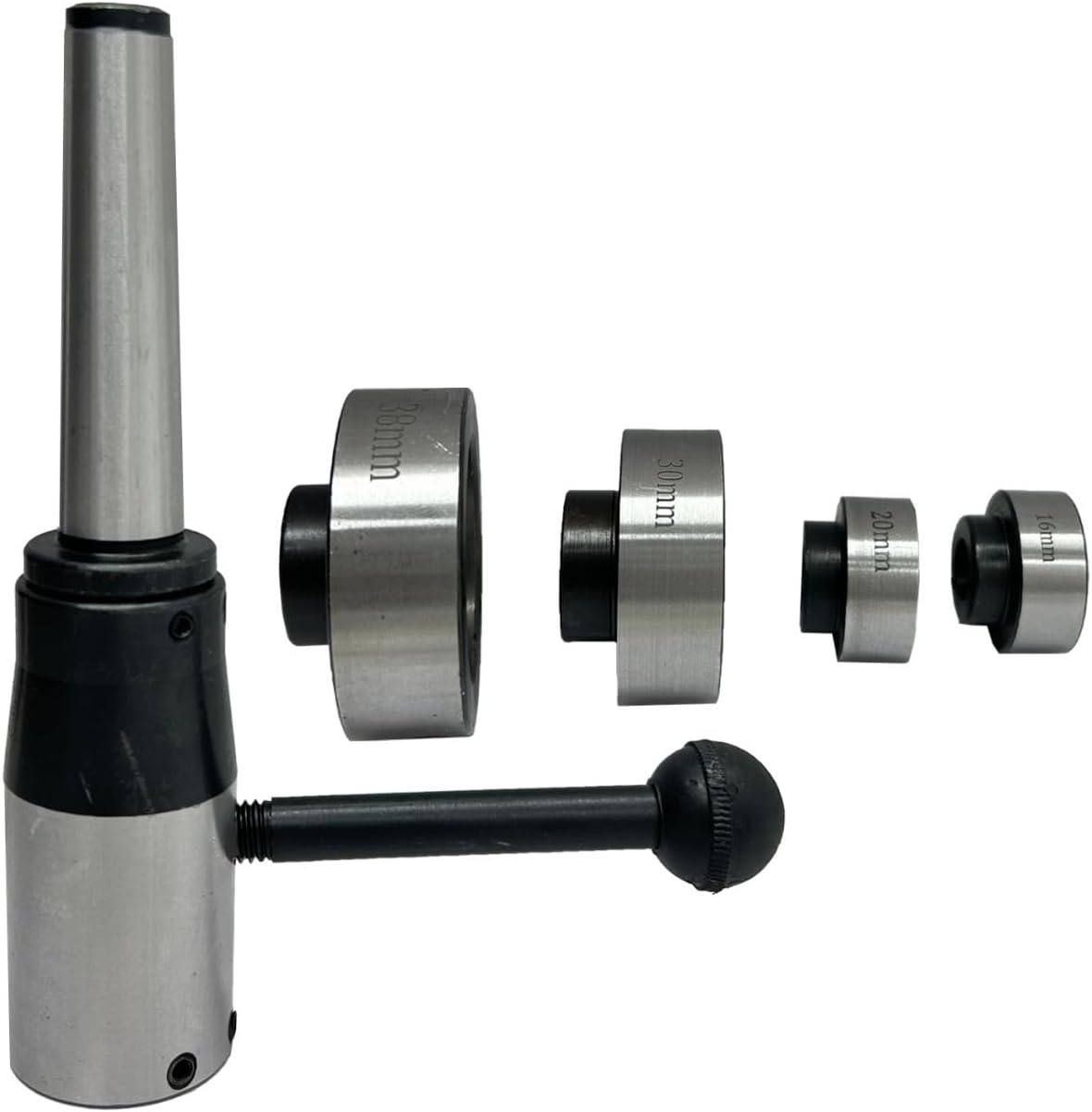 MachEl Lathe Tailstock Die Holder (MT2) - Precision Tool for Tapping, Threading, Reaming, and Drilling