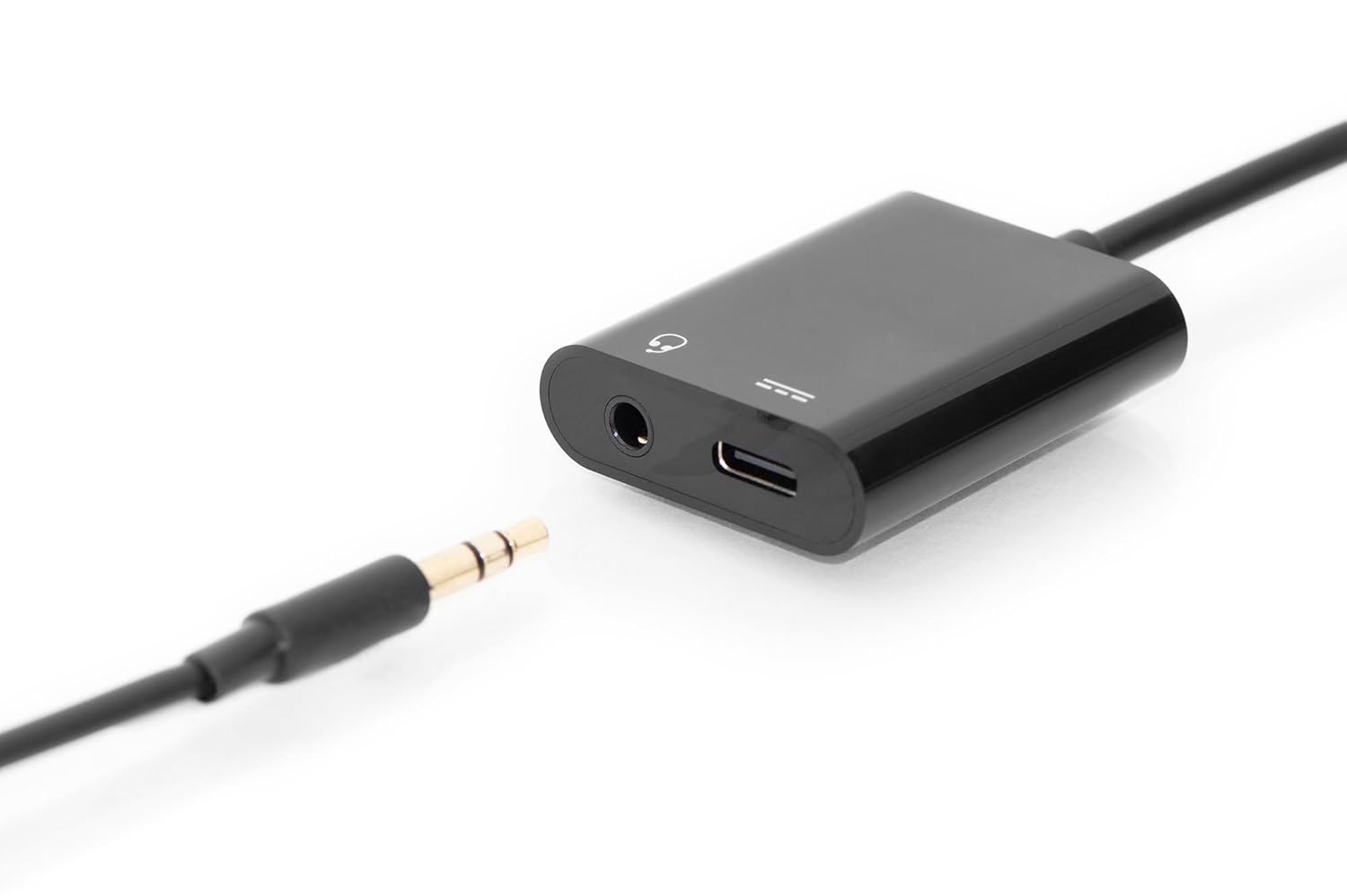 DIGITUS USB Type-C Splitter Cable, Type C - 3.5 mm + Type C Male/Female / 0.2 m, Gen2, 5 A, 10 GB, Vers. 3.1, CE, SW