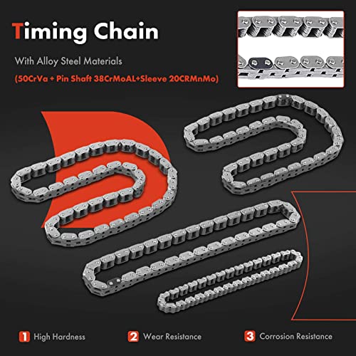 A-Premium 17PCS Engine Timing Chain Kit W/Tensioner & Guide [SOHC, 6Cyl 4.0L] Compatible with Ford, Mercury, Mazda - Explorer 97-10, Explorer Sport Trac, Ranger 01-10, B4000 01-10, Mountaineer 98-10 by A-Premium - Used condition - Image 4