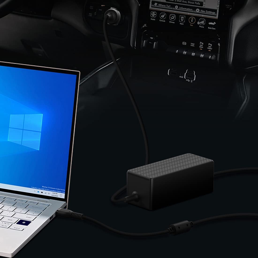 KFD DC 12V-24V KFZ USB C Netzteil Ladegerät für MacBook Pro 16" 15" Air Lenovo Asus ROG Surface Book 2 HP Dell Razer MSI 118W 100w 96W 90W 87W 67W 65W 60W Notebook Dockingstation Auto DC Ladekabel