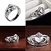 Magik 1-2 Pc Stainless Steel Mens Celtic Irish Claddagh Wedding Band Ring Size 6-10 (1 Pack, 9)