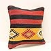 Throw kilim pillow cover 12x12 inch bohemian Turkish chair interiror design rustic handmade Accent Small Decorative Cushion Cover
