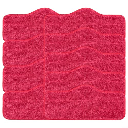 Lot de 9 serpillères lavables en microfibre pour nettoyeur à vapeur, têtes de balai absorbantes haute densité pour un nettoyage efficace sur les sols en bois, carrelage, marbre et stratifié