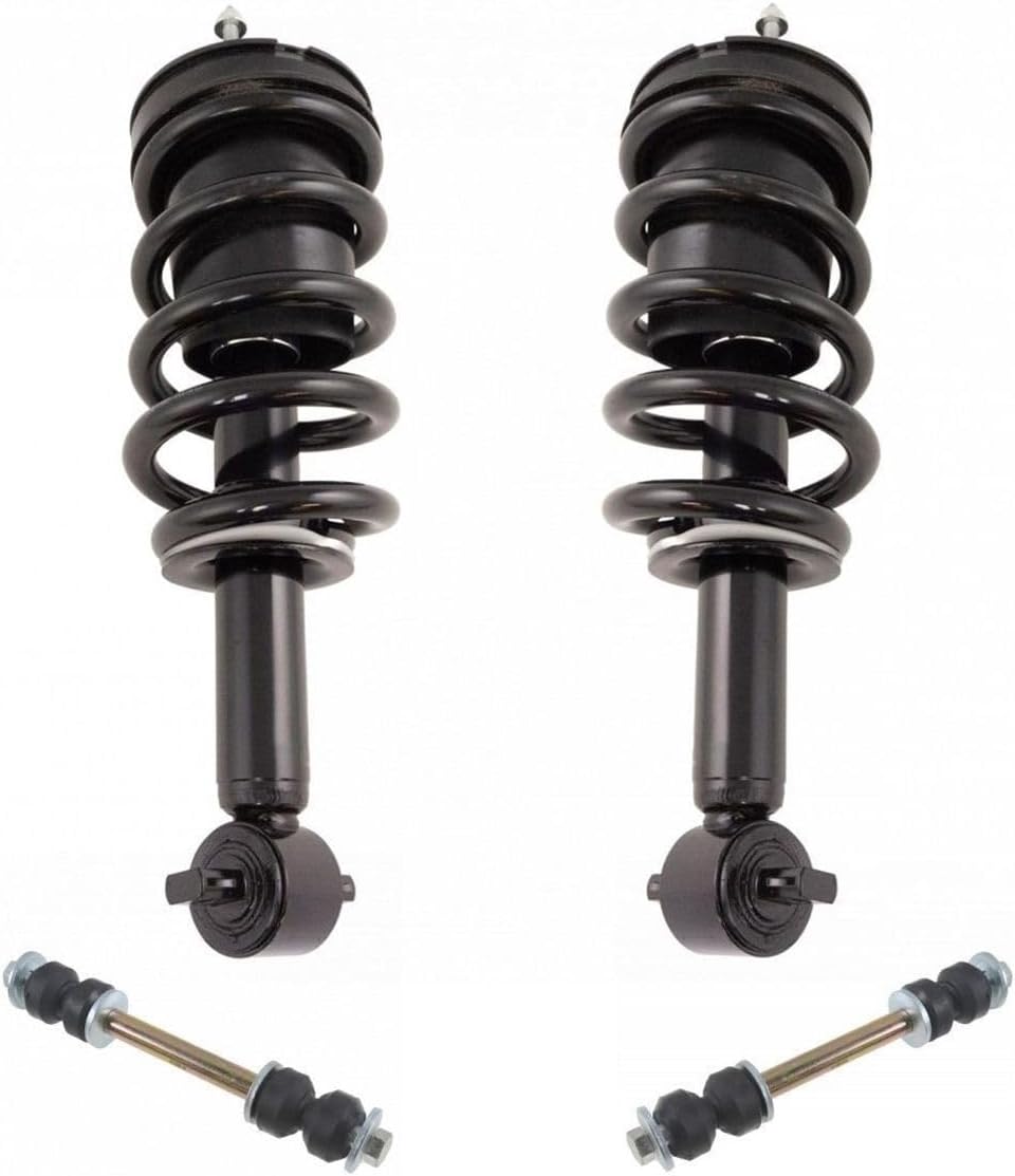 Suspension Kit Front Complete Quick Loaded Strut Spring Assembly Sway Bar Set Compatible with GMC Compatible with Chevy Cadillac 4pcs 139104 MS50820