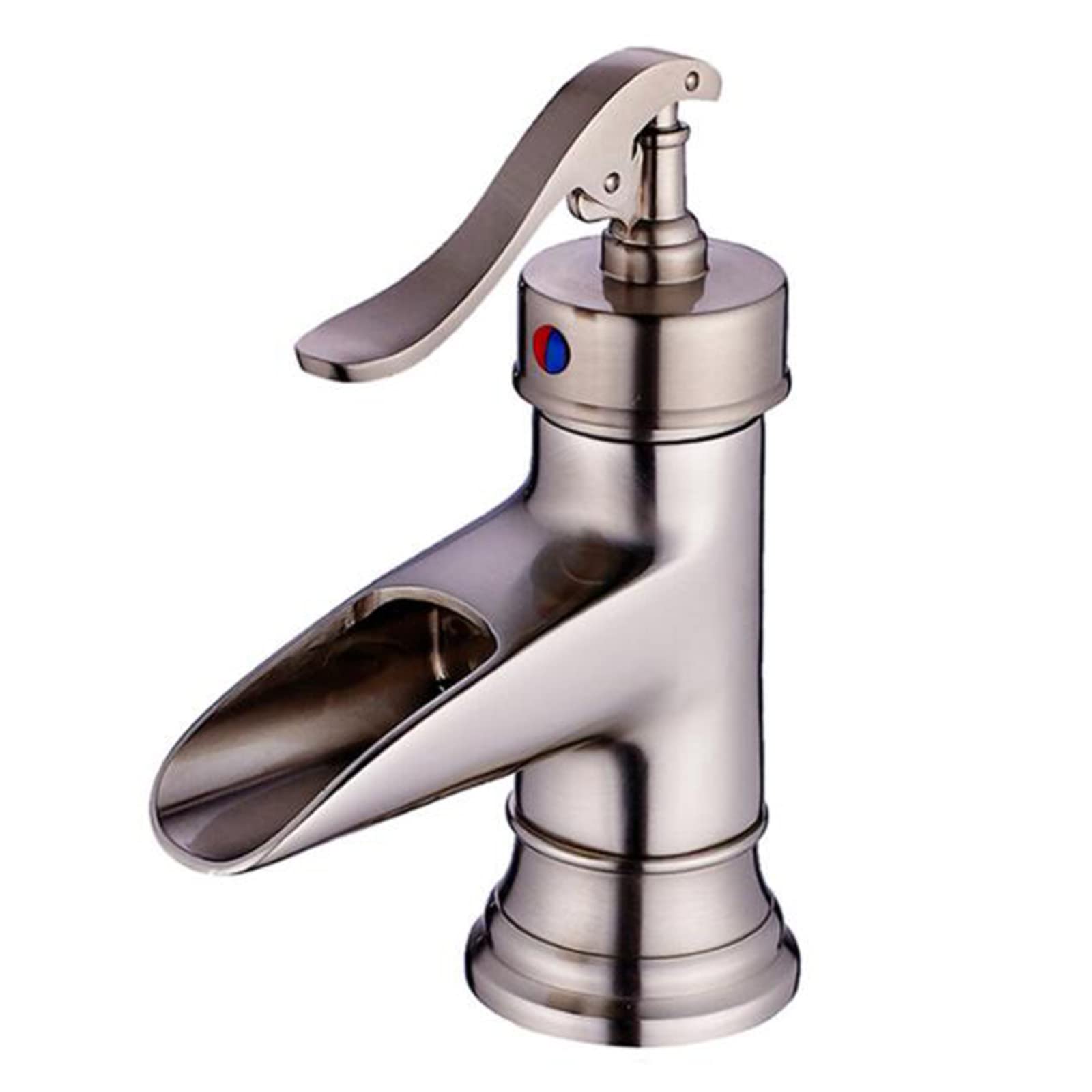 COSZWQDP Basin Faucets Waterfall Brass Faucet Hot Water and Cold Bathroom Sink