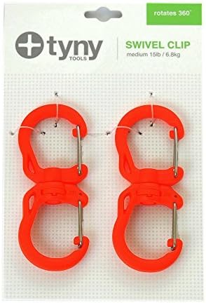 Tyny Tools Swivel Carabiner: Medium, Orange, Pair by Tyny Tools
