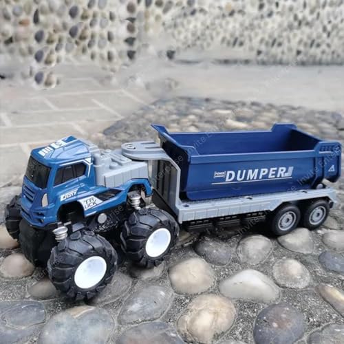 Image of 1:43 Metal Toys Alloy Diecast Truck Set Toy, Diecast Miniature Car Model (Pack Of 1) (Transport Dumper Truck), Multicolor
