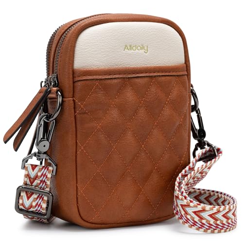 Alldaily Small Crossbody Bag for Women Vegan Leather Phone Purse