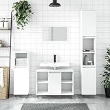 Pieds en fer : les pieds en fer donnent un style industriel à la maison, tout en assurant la stabilité du meuble de rangement pour la salle de bain.
