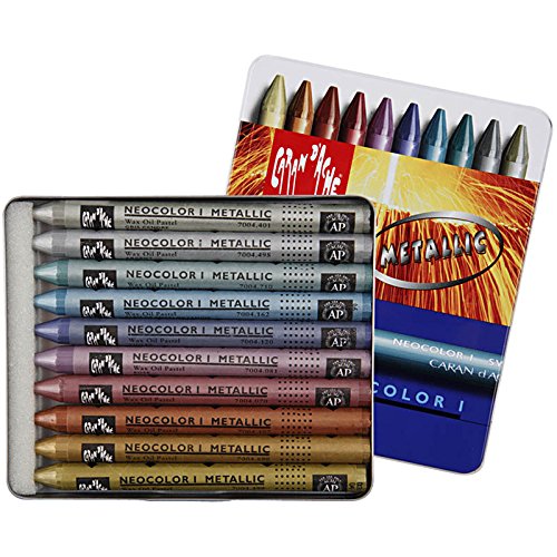 Caran D'Ache Neocolor 1 Tin of 10 Metallic