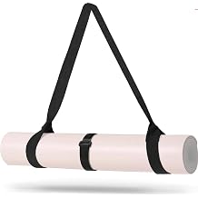 1Pc Black Yoga Mat Carrier Strap, Exercise Mat Carrier Adjustable Sling Weight Loss Fitness Binding Rope