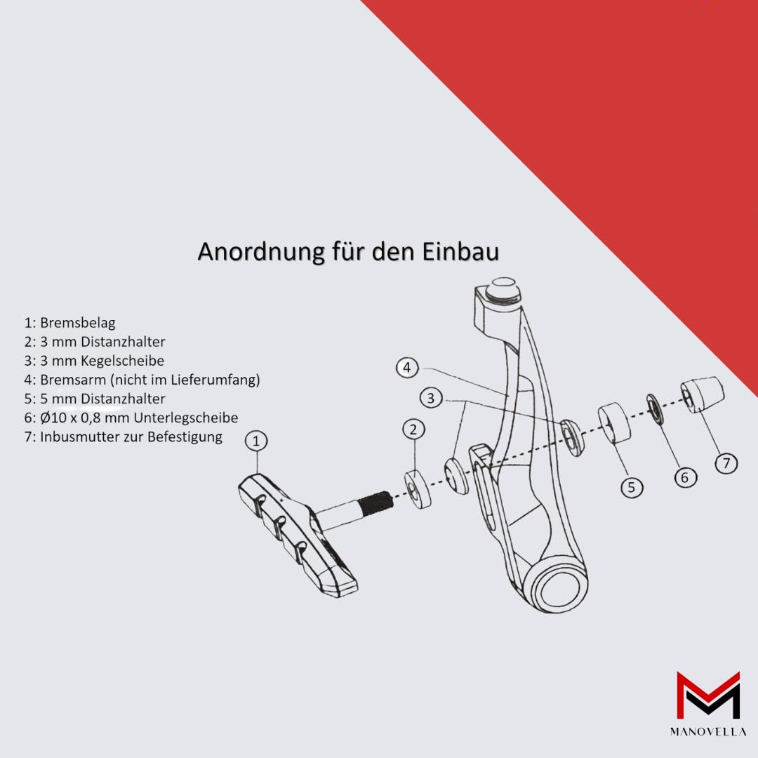Fietsremblokken, 2 paar fietsremblokken, Oture 70 mm, rubber, stille remblokken, V-remschoenen voor Shimano, Tektro en de meeste racefietsen en mountainbikes