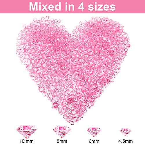 image for Hicarer 6000 Pieces Acrylic Diamonds Clear Table Scatter Crystals for 