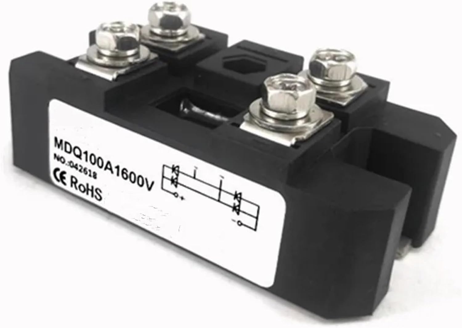 MDQ100A1600V 30A 40A 75A Single-Phase Rectifier Bridge 50A 200A 250A 500A Diode 150A 300A-16 Module Heat Sink 12VDC(250A)