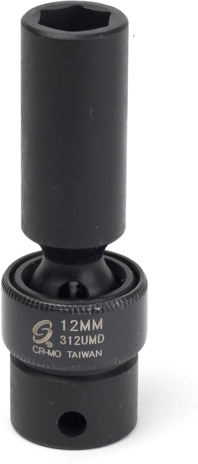 Sunex 312UMD 3/8"Drive Deep Universal 6 Point Metric Impact Socket 12mm