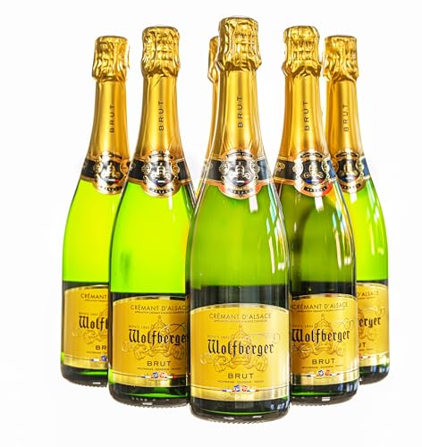 Wolfberger Crémant dAlsace brut 6 Flaschen à 0 75 Liter. Idealer Begleiter für die schönen Momente im Leben und prickelnde Alternative für Sekt oder Champagner. Traditonelle Flaschengärung