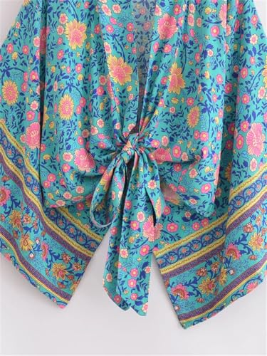 Robe courte à imprimé floral ample et légère pour masquer les bras - 7
