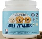 24-in-1 Daily Multivitamin and probiotics for Dogs - 120 Soft Chews - Senior & Puppy - Hip & Joint Support - Immune Health, Skin, Heart, Digestion. 9 oz (255 gr)