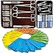 Sterile Sutures Thread with Needle Plus Tools: Extra Large Mixed Dissolvable and Non-Dissolvable Suture 47 Unit Set - Emergency Camping Hiking First Aid Demo, Surgical Wound Closure Training, Vet Use
