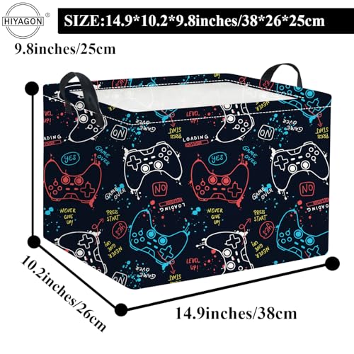 Image of Rectangular Game Basket for Boys Kids Baby Storage Basket Storage Bin Organizer Box Room Decor(Game)