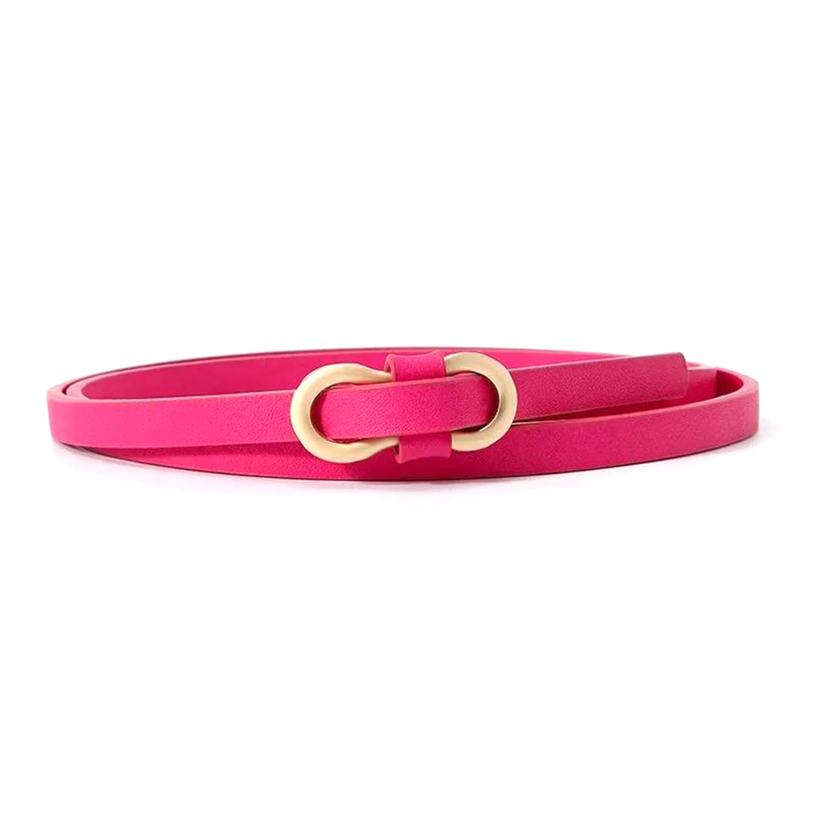 HELBAY Women's Knotted Leather Belt - Narrow Thin Belt for Skirts Jeans All-match