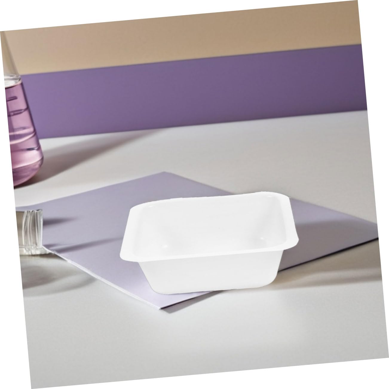 12pcs Square Weighing Dishes for Lab and Kitchen Lightweight Plastic Weighing Boats with High Precision for Scientific Experiments and Cooking Easy to Clean and Carry