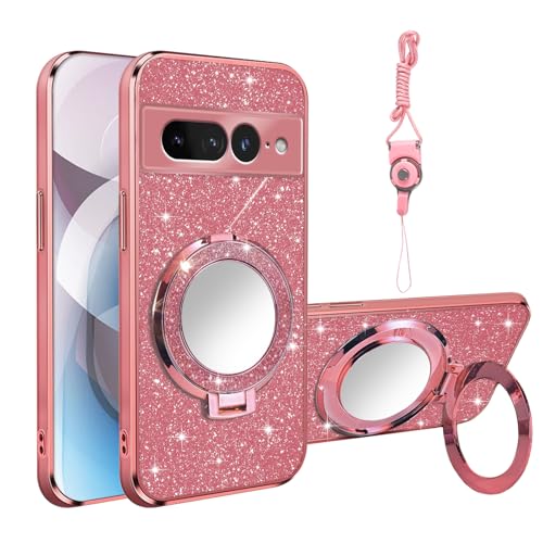 Coque Pixel 7 Pro anneau or rose idéale pour vos selfies de voyage