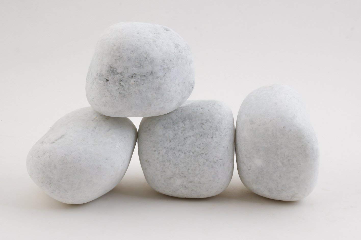 Veteran Stones Pebbles Crystal White Garden and Landscaping Home Decor Stones 5 Kg 3"-5" Inch (Unpolished White Stone-SIV553)-image-16