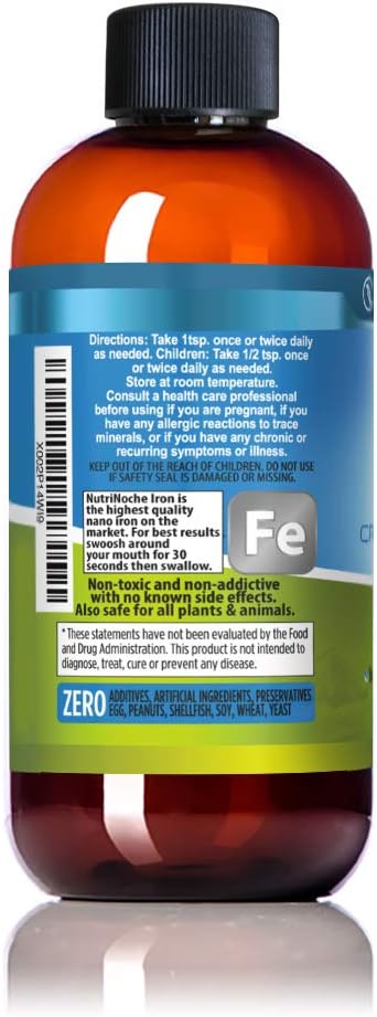 Liquid Iron Supplement for Women - High Potency Sublingual Iron Drops - Vegan Liquid - Tasteless Flavor - Premium Supplement for Men, Women & Kids - 8 Ounces - Nutrinoche - Image 5
