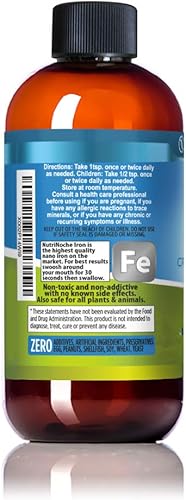 Vista 5 de Suplemento de hierro líquido para mujeres, gotas de hierro sublinguales de alta potencia, líquido vegano, sabor insípido, suplemento premium
