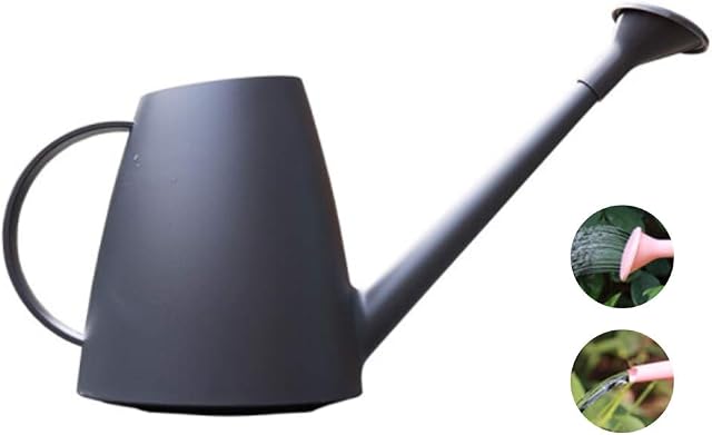 LOYUYU 0.48 Gallon Plastic Watering Can Small Lightweight Cute Indoor Outdoor Garden Plants, Watering Can with Shower Head Gray