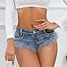 LUOBANIU Women’s Denim Shorts Fashion Sexy Low Waist Mini Ripped Hot Pants Booty Jeans Stretchy Jean Shorts for Women Summer Casual Beach Party Clubwear 9037 Blue S