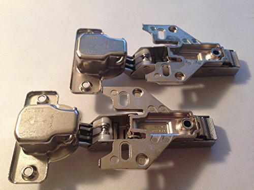 2 Blum 120 Degree Clip On Hinge With Face Frame Adapter - New #TOP1