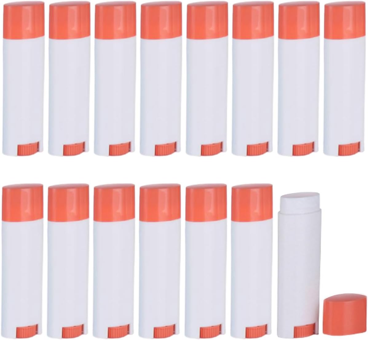 FZBNSRKO 5ml 100Pcs Empty Oval Deodorant Lip balm Tubes Containers Twist-up Refillable Containers for Lipstick,Chapstick,Homemade Lip balm,DIY Deodorants(Pink White)