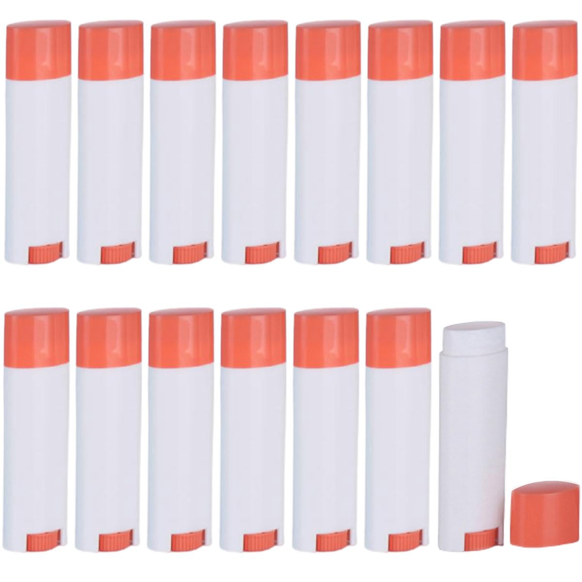 FZBNSRKO 5ml 100Pcs Empty Oval Deodorant Lip balm Tubes Containers Twist-up Refillable Containers for Lipstick,Chapstick,Homemade Lip balm,DIY Deodorants(Pink White)