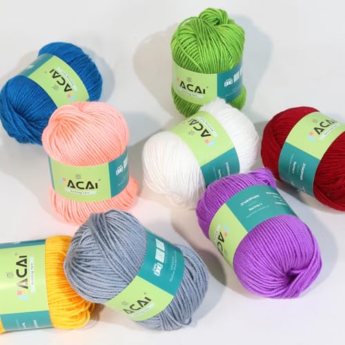 Fio para tricô e crochê, multicolorido (1, esquema de cores claras)