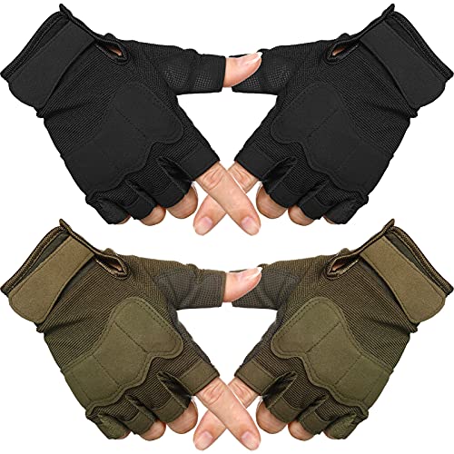 Mitaines pour le cyclisme et la moto lot de 2 paires de gants sans doigts pour la conduite