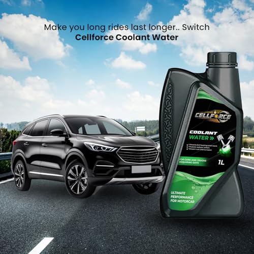 Image of CellForce UltraShield Radiator Coolant Water, 1 Litre, Advanced Anti-Freeze & Anti-Boil, Ultimate Engine Protection, Blue, Ideal for Cars, Bikes & Trucks (Pack of 4)