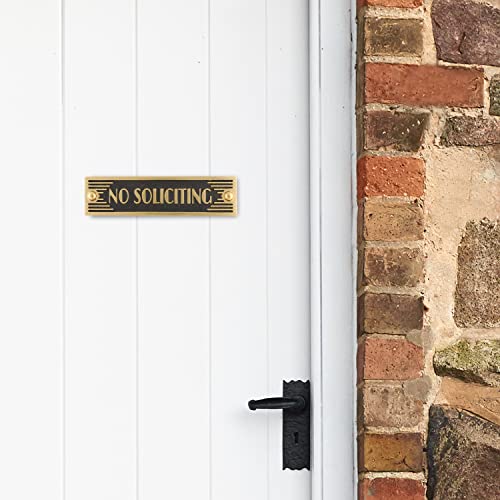 The Metal Foundry No Soliciting Metal Door Sign. Art Deco Style Home Décor Accessories Door Or Wall Brass Plaque. Handmade In England. #TOP1