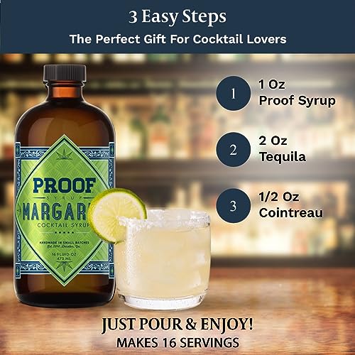 Proof Syrup Margarita Cocktail Mixer (16 Ounces) | Makes 16 Margaritas | Mix Ritas Quickly, Easily | All Natural Handcrafted Syrup #TOP3
