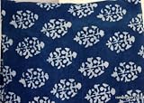 Indian tela de algodón. handicraftofpinkcity 3 Yard de running bloque de mano tejido indio Jaipuri – Indigo tela hecha a mano Tela de algodón