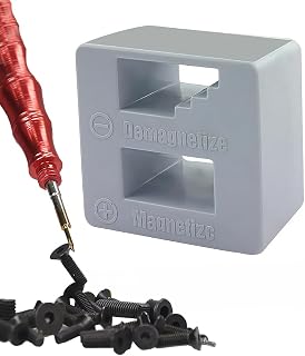 1 Pack Magnetizer Demagnetizer for Screwdriver Tips,Screws,Drills-Makes Tools Magnetic-Gray