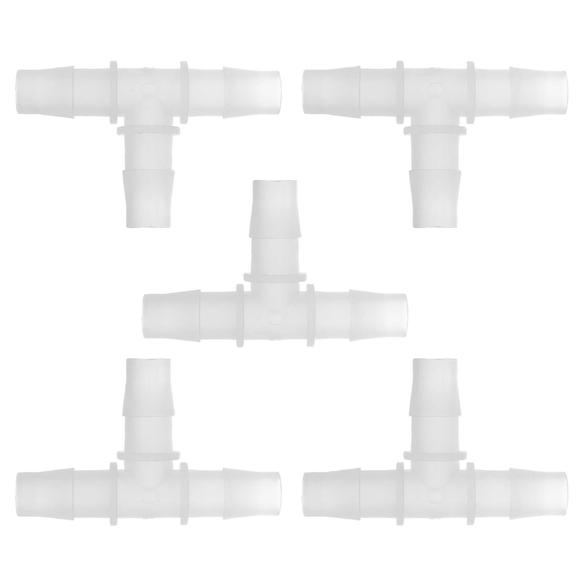 Hihaha Vacuum Tubing Connector T Shaped 3 Way Vacuum Tubing Connector Car Plastic 1/2'' 5pcs Clear