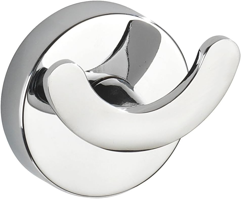 WENKO Towel Hook with Vacuum-Loc System, No Drilling Wall Hook, Rustfree, Chrome, Dimensions 1.57 x 2.56 x 2.36 in