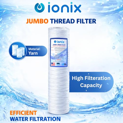 Image of IONIX Jumbo Thread Filters, Jumbo Size Thread Filter for Whole House Water Filters, Over Head Tank Filters (2)