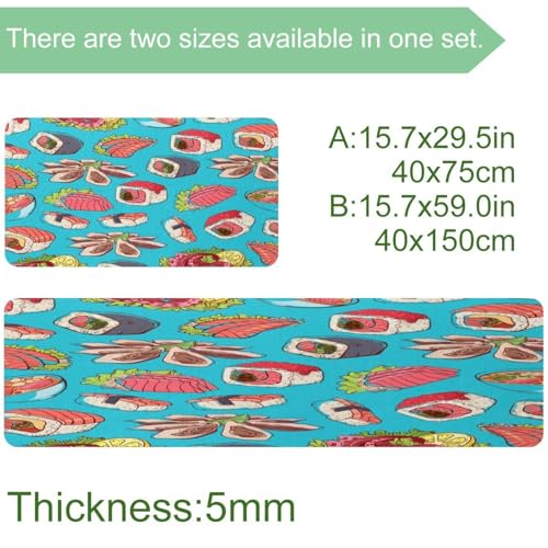 Tapis de cuisine nourriture japonaise absorbant et lavable