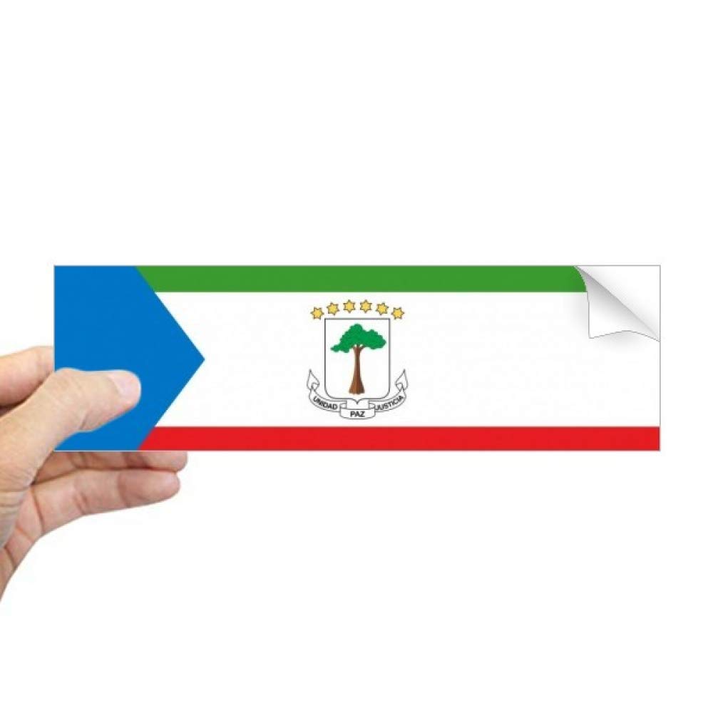 Sticker rectangulaire drapeau Guinée équatoriale autocollant fenêtre durable