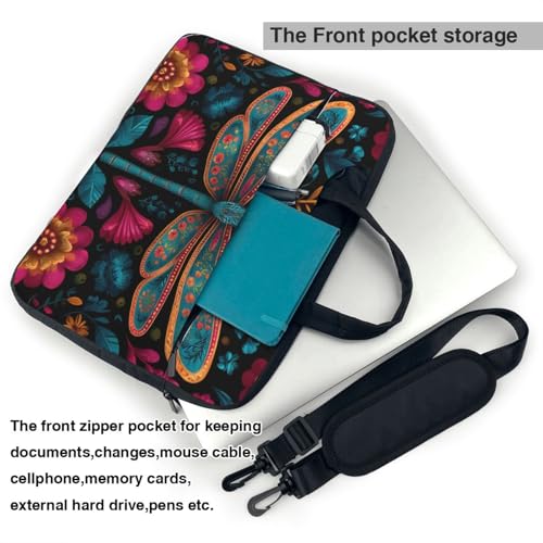 Bolso portátil impermeable con diseño florido para 13 pulgadas miniatura 6